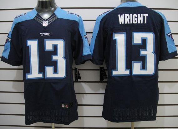 Nike Tennessee Titans 13# Kendall Wright Dark Blue Elite Nike NFL Jerseys Cheap