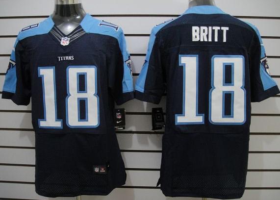 Nike Tennessee Titans 18 Britt Dark Blue Elite NFL Jerseys Cheap