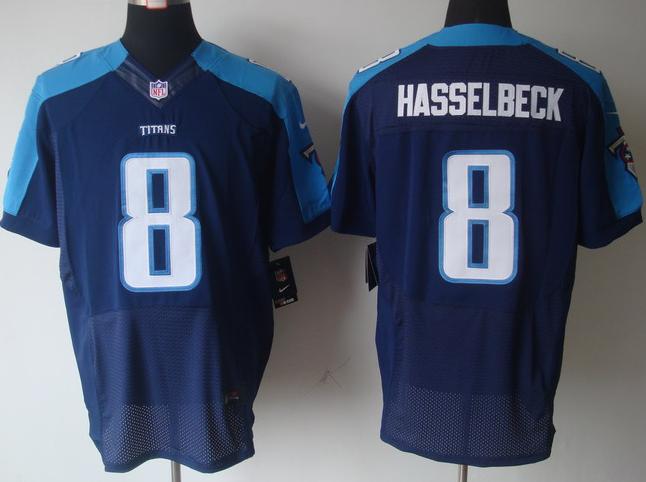 Nike Tennessee Titans 8# Matt Hasselbeck Dark Blue Elite Nike NFL Jerseys Cheap