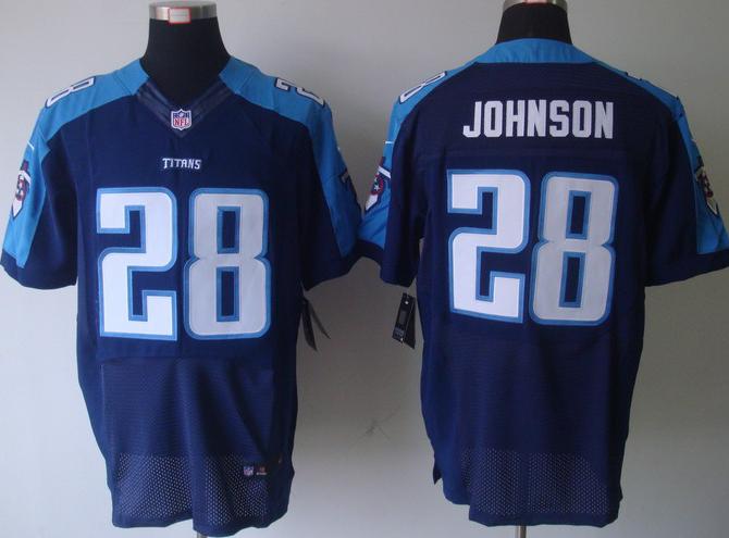 Nike Tennessee Titans 28# Chris Johnson Dark Blue Elite Nike NFL Jerseys Cheap