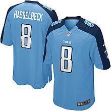 Nike Tennessee Titans 8# Matt Hasselbeck Light Blue Nike NFL Jerseys Cheap
