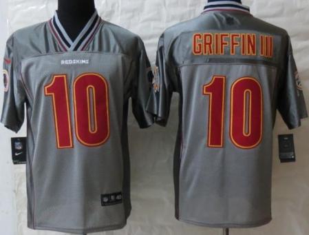 Nike Washington Redskins 10 Robert Griffin III Elite Grey Vapor NFL Jersey Cheap