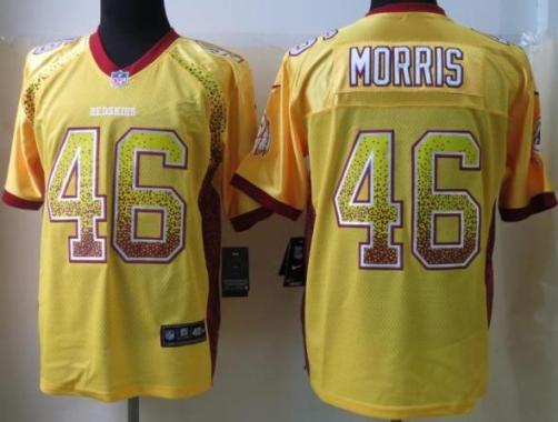 Nike Washington Redskins 46 Alfred Morris Yellow Elite Drift Fashion NFL Jerseys Cheap