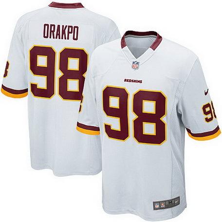 Nike Washington Redskins 98# Brian Orakpo White Game NFL Jerseys Cheap