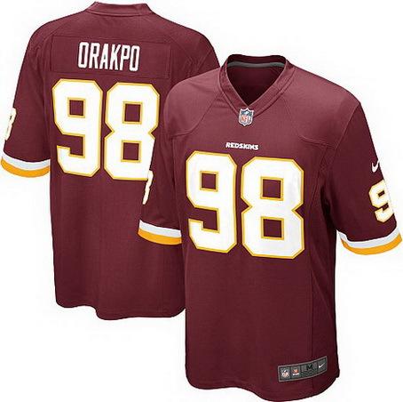 Nike Washington Redskins 98# Brian Orakpo Red Game NFL Jerseys Cheap