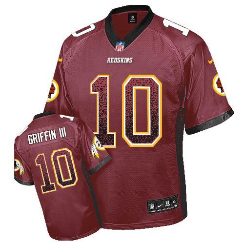Nike Washington Redskins 10 Robert Griffin III Burgundy Red Drift Fashion Elite NFL Jerseys Cheap