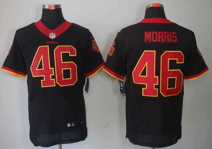 Nike Washington Redskins #46 Alfred Morris Black Elite NFL Jerseys Cheap