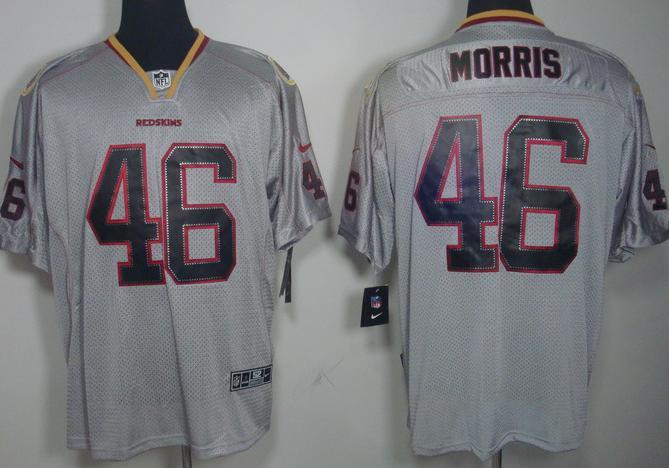 Nike Washington Redskins #46 Alfred Morris Grey Lights Out Elite NFL Jerseys Cheap