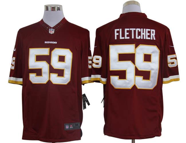 Nike Washington Redskins #59 Fletcher Red Game LIMITED NFL Jerseys Cheap