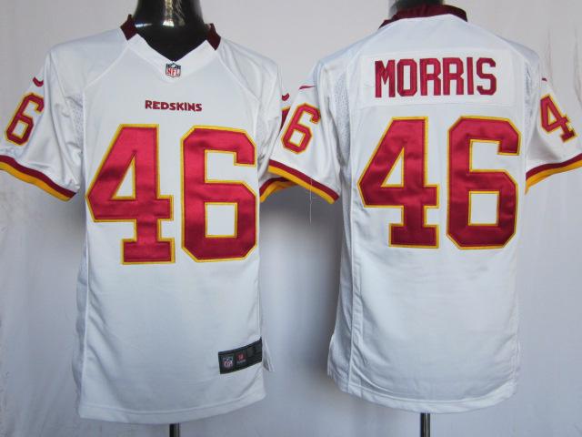 Nike Washington Redskins #46 Alfred Morris White Game NFL Jerseys Cheap