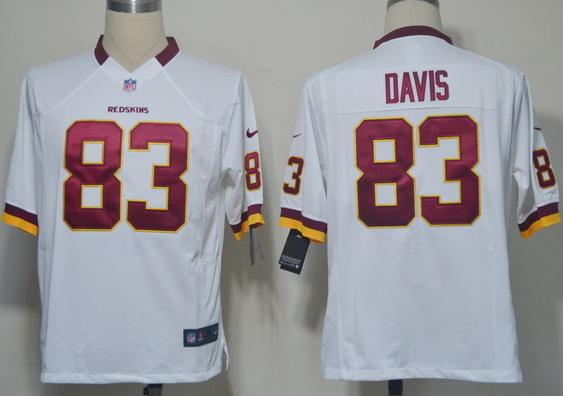 Nike Washington Redskins #83 Fred Davis White Game NFL Jerseys Cheap