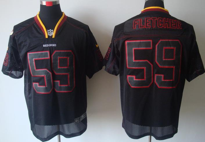 Nike Washington Redskins 59# London Fletcher Lights Out Black Elite NFL Jerseys Cheap