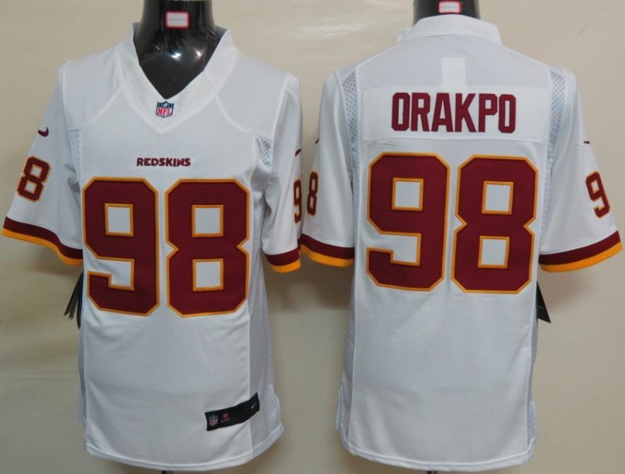 Nike Washington Redskins 98# Brian Orakpo White Game LIMITED NFL Jerseys Cheap