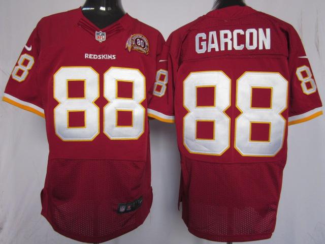 Nike Washington Redskins #88 Pierre Garcon Red Elite Nike NFL Jerseys W 80TH Patch Cheap