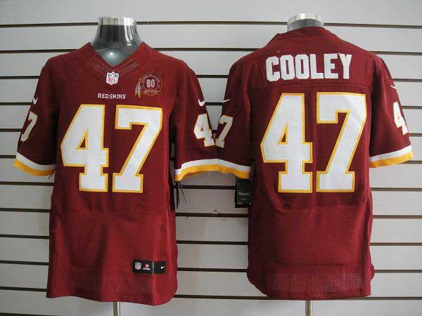 Nike Washington Redskins 47# Chris Cooley Red 80th Elite Nike NFL Jerseys Cheap