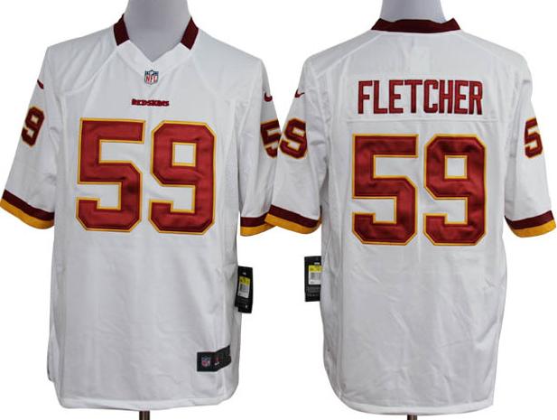 Nike Washington Redskins 59# London Fletcher White Nike NFL Jerseys Cheap