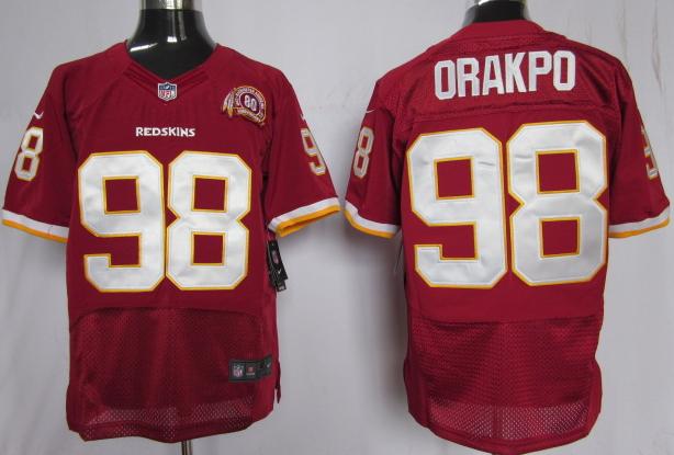 Nike Washington Redskins 98# Brian Orakpo Red 80th Elite Nike NFL Jerseys Cheap