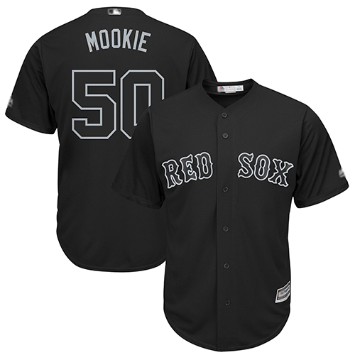Red Sox #50 Mookie Betts Black "Mookie" Players Weekend Cool Base Stitched Baseball Jersey