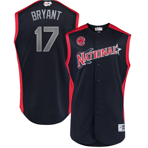 Cubs #17 Kris Bryant Navy 2019 All-Star National League Stitched Baseball Jersey