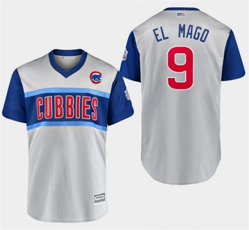 Cubs #9 Javier Baez Gray "El Mago" 2019 Little League Classic Stitched Baseball Jersey