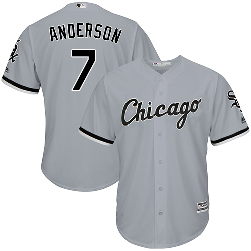 White Sox #7 Tim Anderson Grey New Cool Base Stitched Baseball Jersey