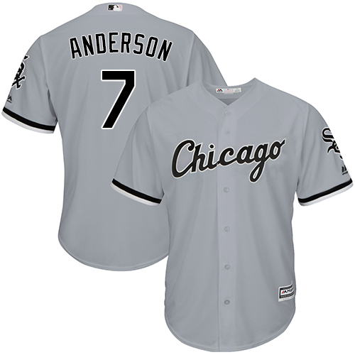 White Sox #7 Tim Anderson Grey New Cool Base Stitched Baseball Jersey White Sox #7 Tim Anderson Grey New Cool Base Stitched Baseball Jersey