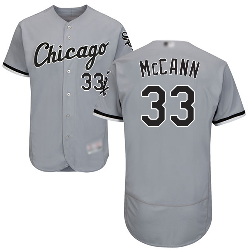 White Sox #33 James McCann Grey Flexbase Authentic Collection Stitched Baseball Jersey