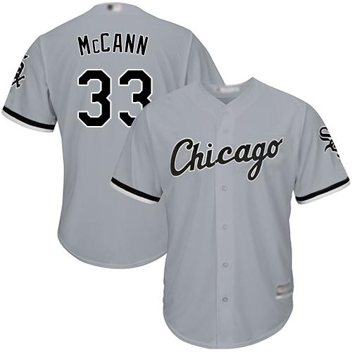 White Sox #33 James McCann Grey New Cool Base Stitched Baseball Jersey White Sox #33 James McCann Grey New Cool Base Stitched Baseball Jersey