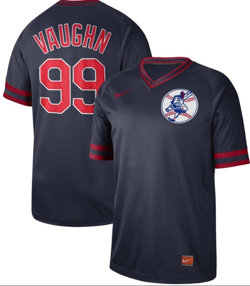 Nike Indians #99 Ricky Vaughn Navy Authentic Cooperstown Collection Stitched Baseball Jersey