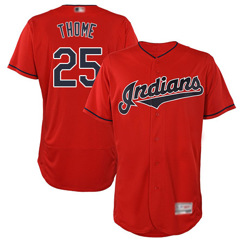 Indians #25 Jim Thome Red Flexbase Authentic Collection Stitched Baseball Jersey Indians #25 Jim Thome Red Flexbase Authentic Collection Stitched Baseball Jersey
