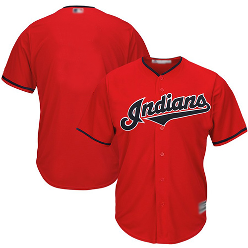 Indians Blank Red New Cool Base Stitched Baseball Jersey
