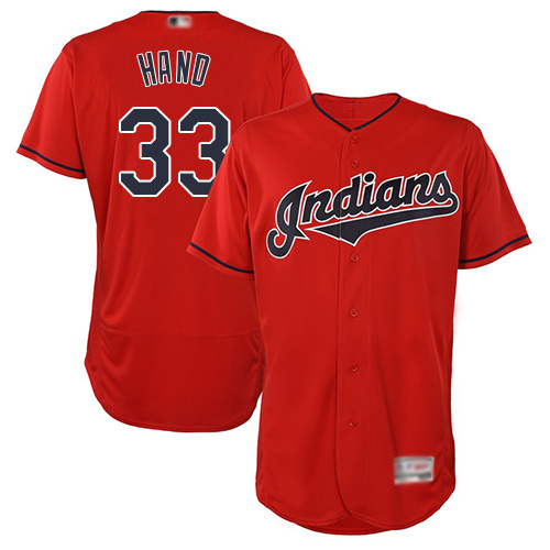 Indians #33 Brad Hand Red Flexbase Authentic Collection Stitched Baseball Jersey