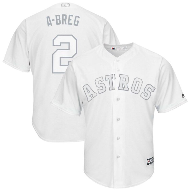 Astros #2 Alex Bregman White "A-Breg" Players Weekend Cool Base Stitched Baseball Jersey