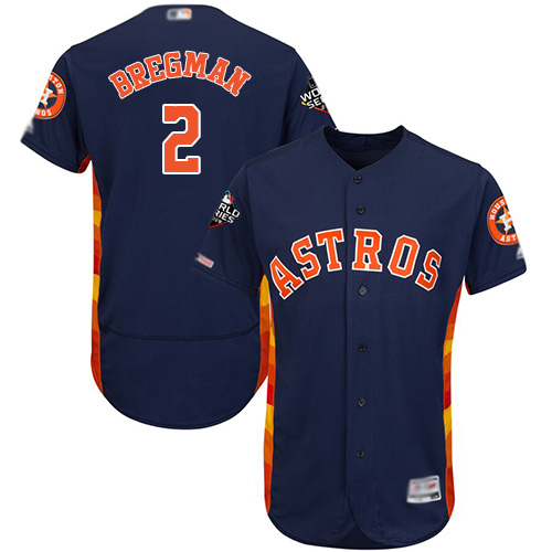 Astros #2 Alex Bregman Navy Blue Flexbase Authentic Collection 2019 World Series Bound Stitched Baseball Jersey Astros #2 Alex Bregman Navy Blue Flexbase Authentic Collection 2019 World Series Bound Stitched Baseball Jersey