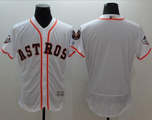 Astros Blank White Flexbase Authentic Collection 2019 World Series Bound Stitched Baseball Jersey