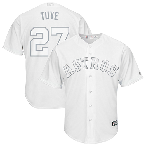 Astros #27 Jose Altuve White "Tuve" Players Weekend Cool Base Stitched Baseball Jersey