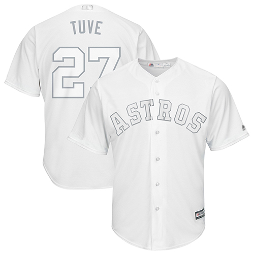 Astros #27 Jose Altuve White "Tuve" Players Weekend Cool Base Stitched Baseball Jersey Astros #27 Jose Altuve White "Tuve" Players Weekend Cool Base Stitched Baseball Jersey
