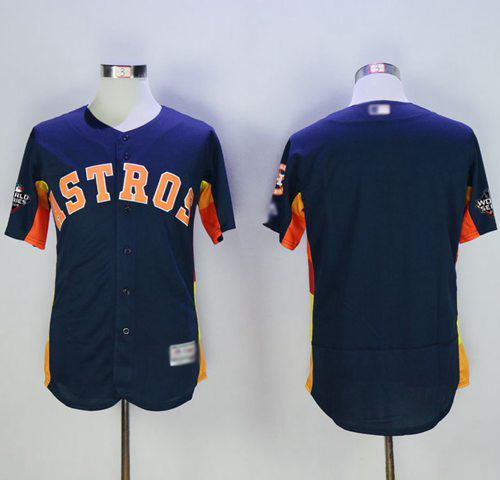 Astros Blank Navy Blue Flexbase Authentic Collection 2019 World Series Bound Stitched Baseball Jersey