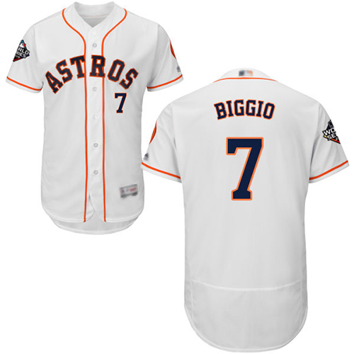 Astros #7 Craig Biggio White Flexbase Authentic Collection 2019 World Series Bound Stitched Baseball Jersey