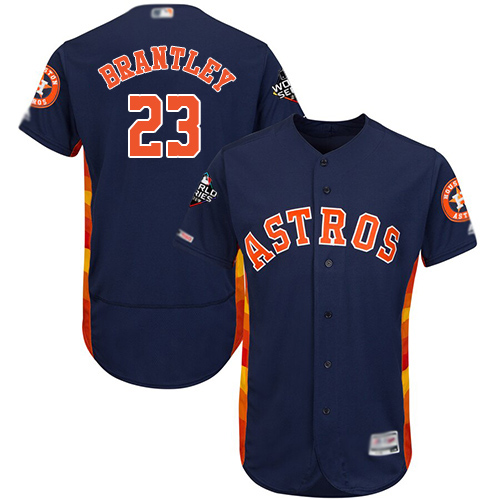 Astros #23 Michael Brantley Navy Blue Flexbase Authentic Collection 2019 World Series Bound Stitched Baseball Jersey Astros #23 Michael Brantley Navy Blue Flexbase Authentic Collection 2019 World Series Bound Stitched Baseball Jersey