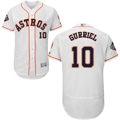 Astros #10 Yuli Gurriel White Flexbase Authentic Collection 2019 World Series Bound Stitched Baseball Jersey Astros #10 Yuli Gurriel White Flexbase Authentic Collection 2019 World Series Bound Stitched Baseball Jersey