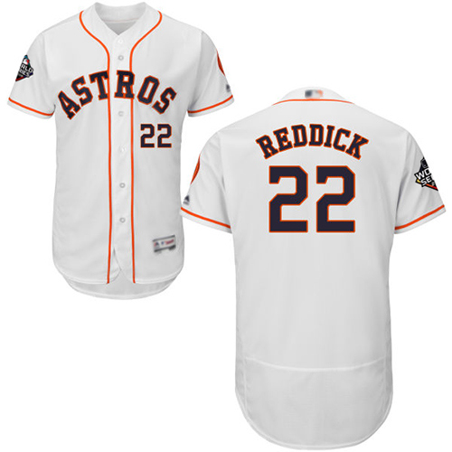 Astros #22 Josh Reddick White Flexbase Authentic Collection 2019 World Series Bound Stitched Baseball Jersey Astros #22 Josh Reddick White Flexbase Authentic Collection 2019 World Series Bound Stitched Baseball Jersey