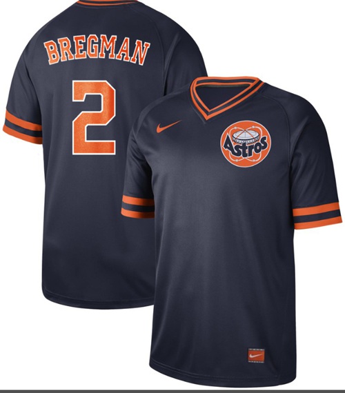 Nike Astros #2 Alex Bregman Navy Authentic Cooperstown Collection Stitched Baseball Jersey