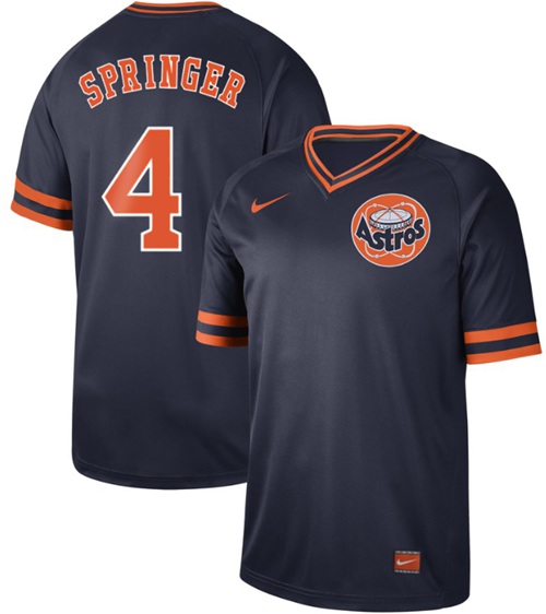Nike Astros #4 George Springer Navy Authentic Cooperstown Collection Stitched Baseball Jersey Nike Astros #4 George Springer Navy Authentic Cooperstown Collection Stitched Baseball Jersey