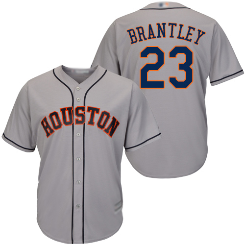 Astros #23 Michael Brantley Grey New Cool Base Stitched Baseball Jersey