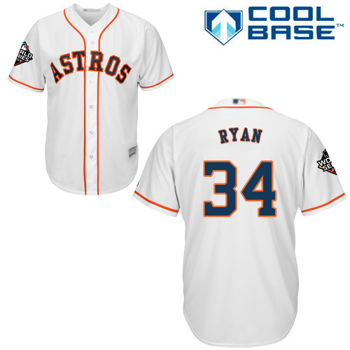 Astros #34 Nolan Ryan White New Cool Base 2019 World Series Bound Stitched Baseball Jersey Astros #34 Nolan Ryan White New Cool Base 2019 World Series Bound Stitched Baseball Jersey