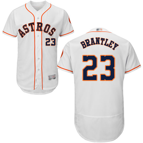 Astros #23 Michael Brantley White Flexbase Authentic Collection Stitched Baseball Jersey