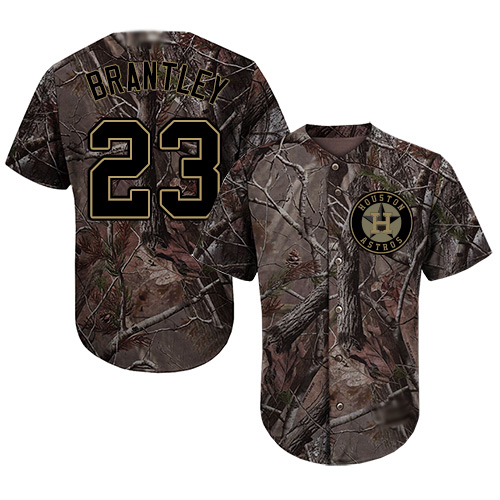 Astros #23 Michael Brantley Camo Realtree Collection Cool Base Stitched Baseball Jersey