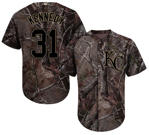 Royals #31 Ian Kennedy Camo Realtree Collection Cool Base Stitched Baseball Jersey