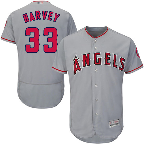 Angels of Anaheim #33 Matt Harvey Grey Flexbase Authentic Collection Stitched Baseball Jersey